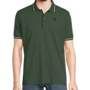 Bally Dark Bottle Green Tipped Polo Shirt